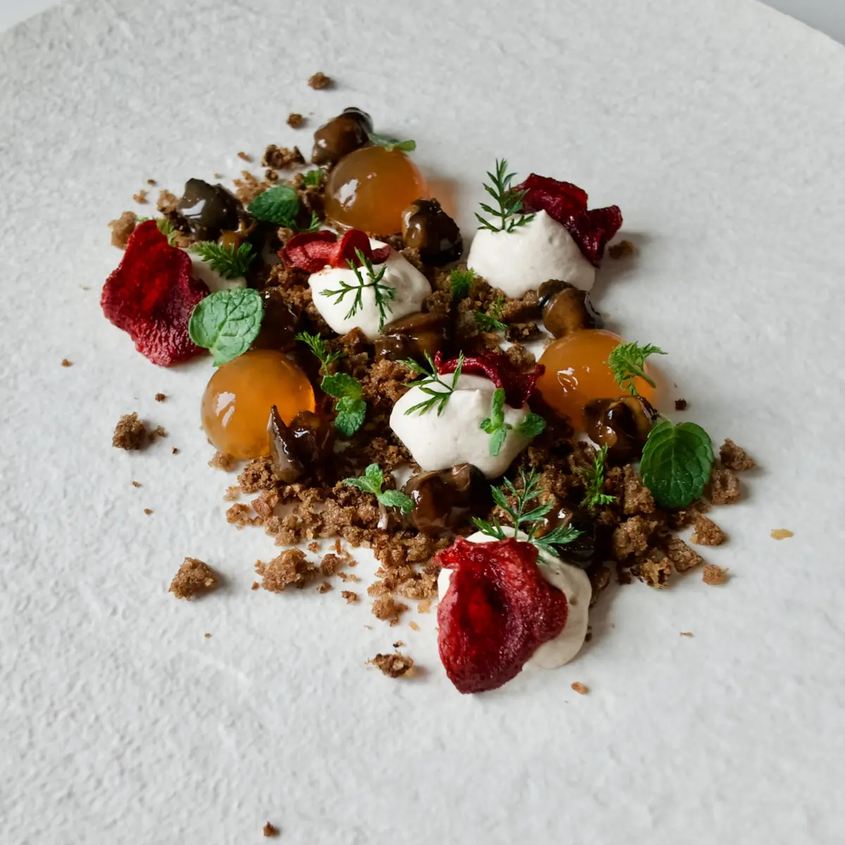 creation thumb for Snails, rye, nettles, porcini mushrooms, and beetroot