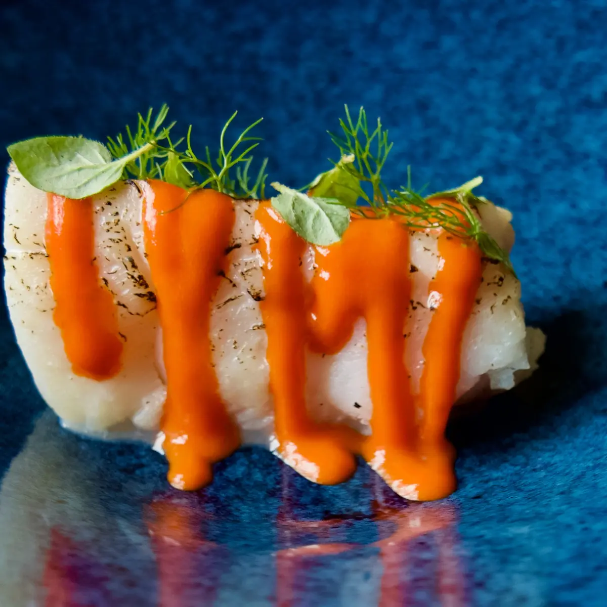 creation thumb for Cod cooked in 3 ways, with a milk and anchovy sauce and bell