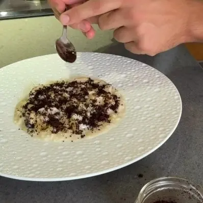 creation thumb for Pecorino Cheese and Sichuan Pepper Risotto with Mussels