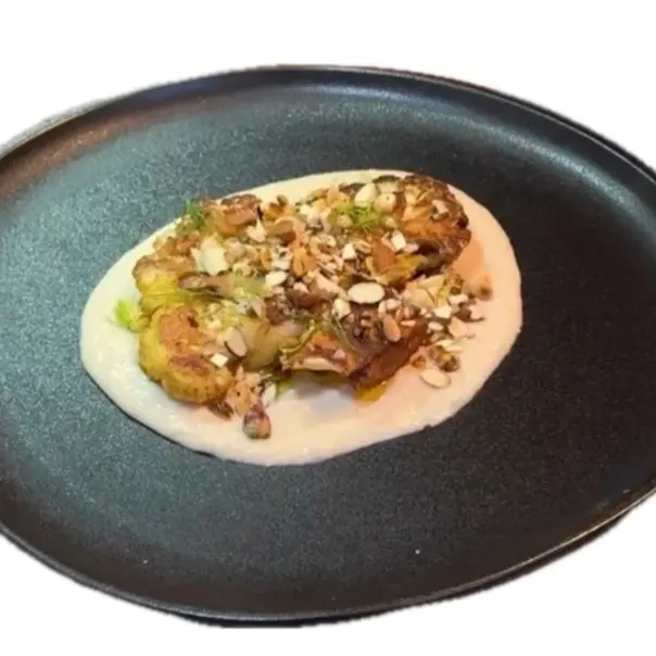 creation thumb for Cauliflower “Steak” with Beans Hummus