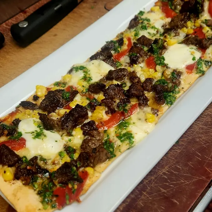 creation thumb for Chimichurri steak flatbread