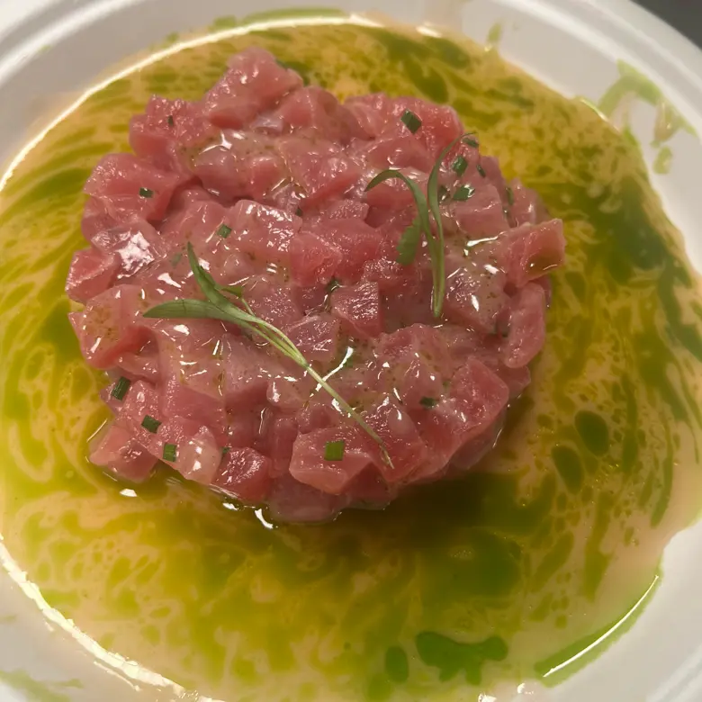 creation thumb for Tuna Tartare, Basil Oil, Blood Orange Vinaigrette