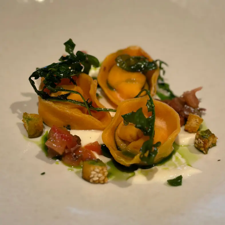 creation thumb for Tomato ravioli stuffed with buffalo mozzarella
