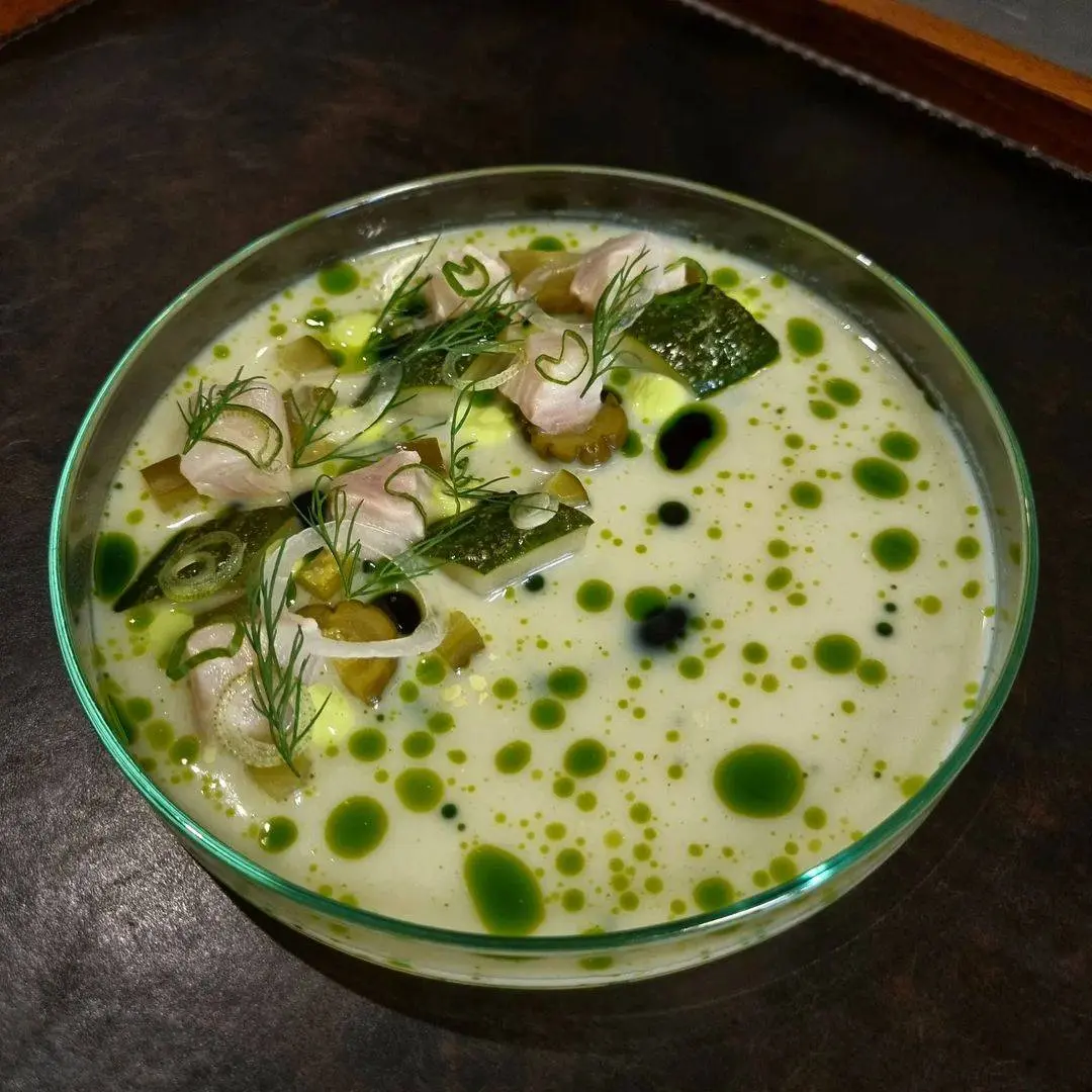 creation thumb for Ceviche von der Bachforelle aus Stäfa serviert mit Gurke, Dill