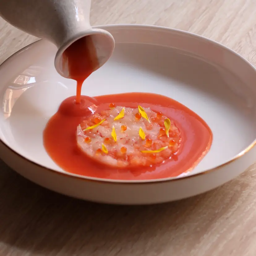 creation thumb for Spicy strawberry gazpacho