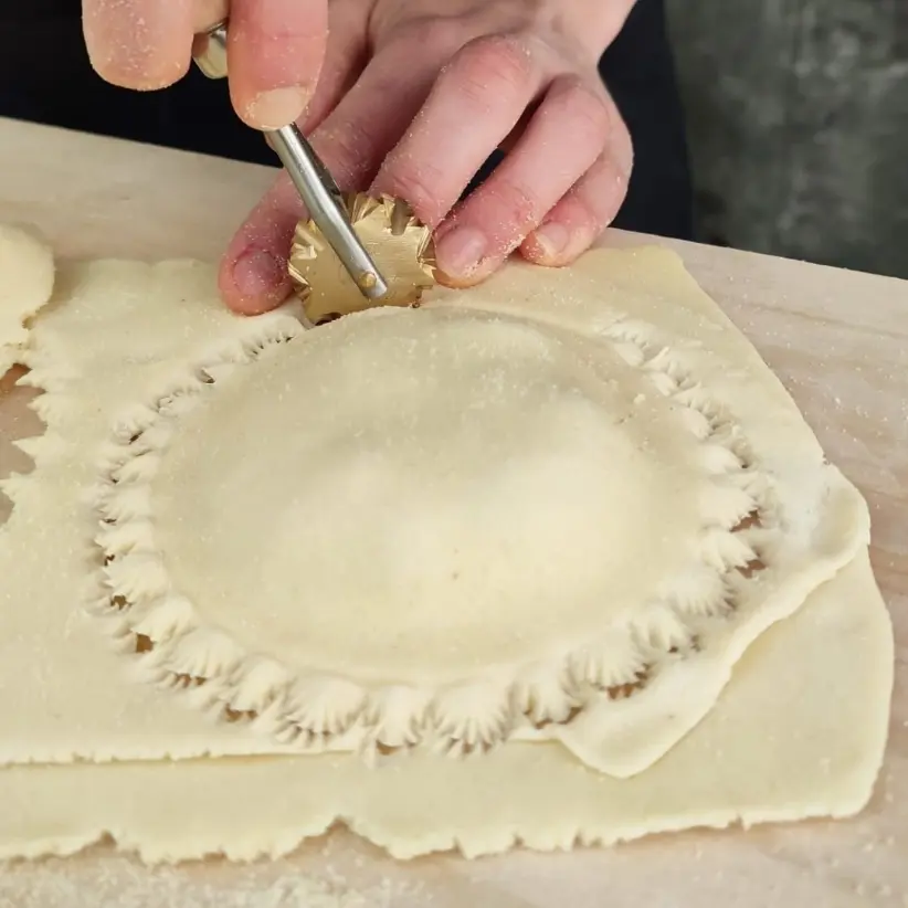 creation thumb for Savory seadas with pecorino cheese and artichokes