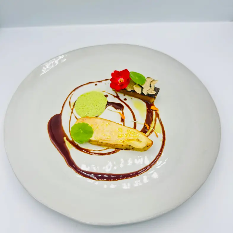 creation thumb for Confit chicken breast with chocolate jus