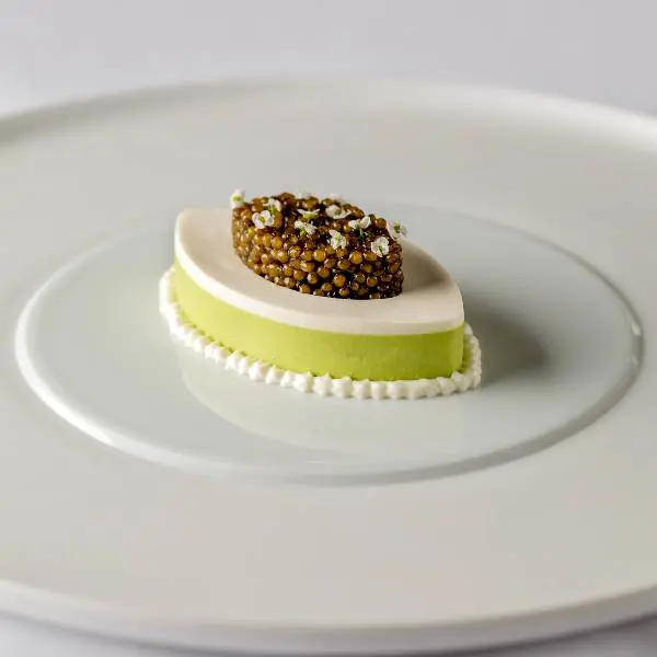 creation thumb for Cornish crab and hass avocado “gateau” creme fraiche and oscietra caviar