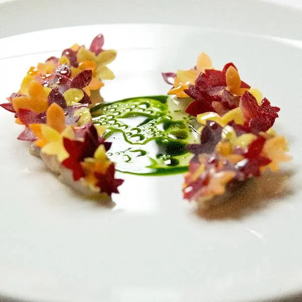 creation thumb for Cornish Mackerel “escabeche” Vadouvan cream, marinated carrot, fennel and coriander jus