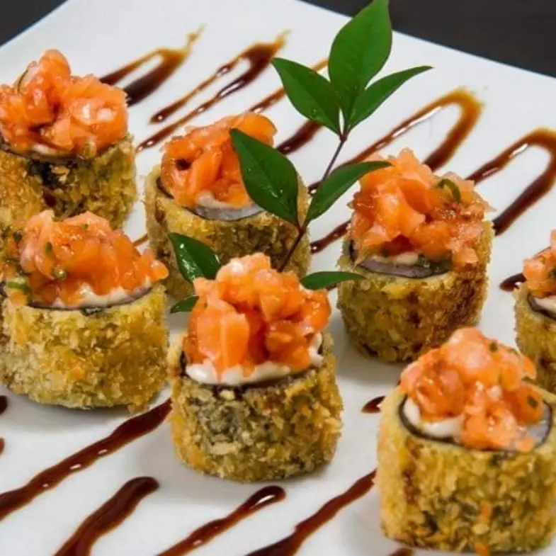 creation thumb for Salmon sushi with coconut