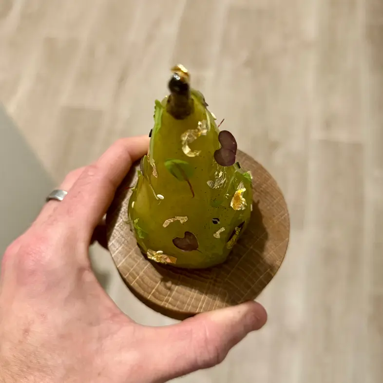 creation thumb for Poached Pears / Vanilla / Parsley / Sesame