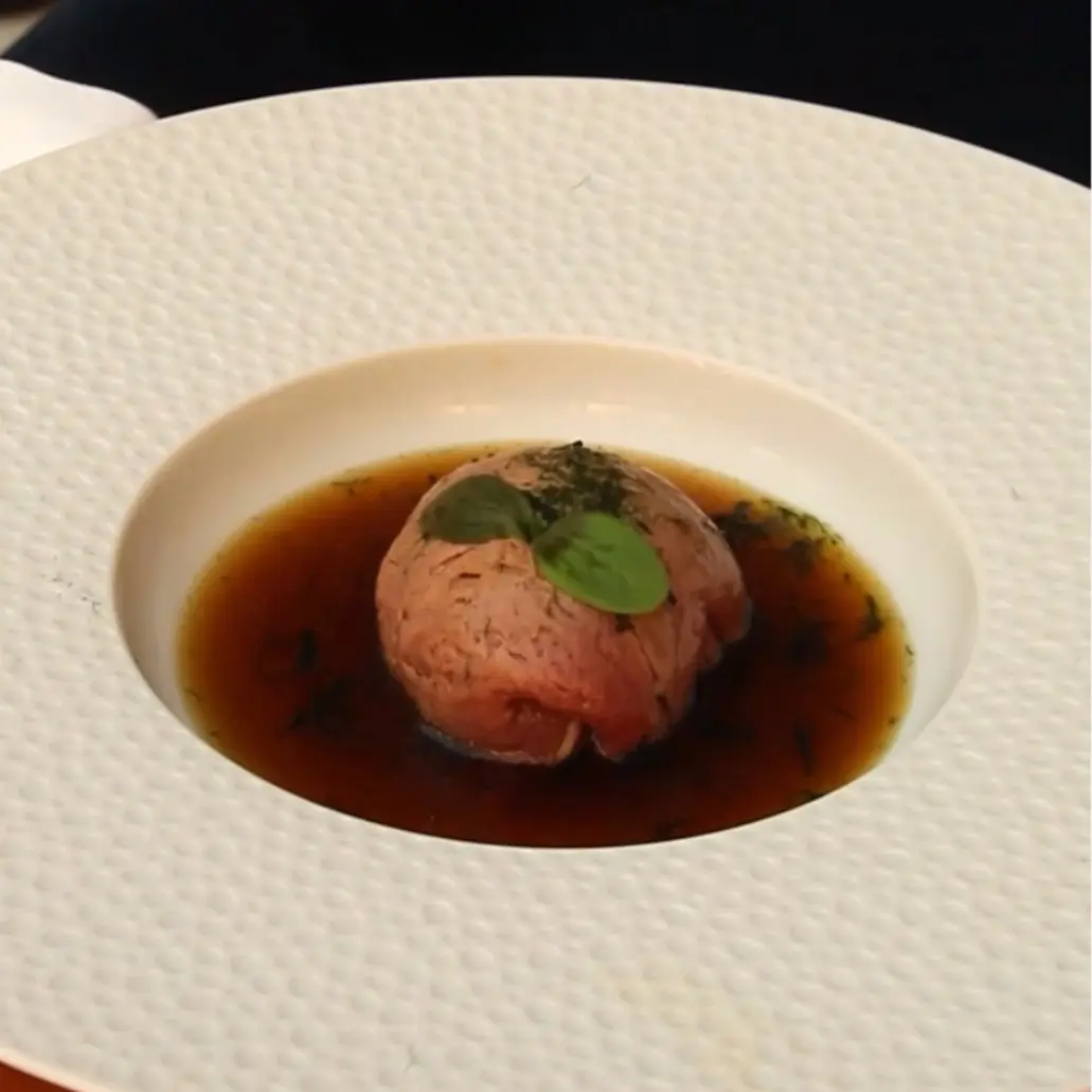 creation thumb for Beef Ravioli with Oyster and Pho Broth