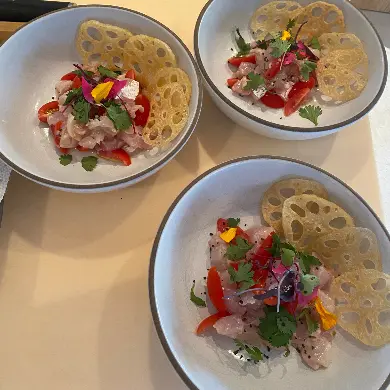 creation thumb for Yuzu Japanese Snapper Ceviche with Lotus Root