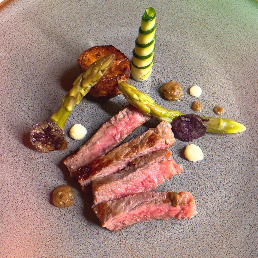 creation thumb for Patate fondenti con bistecca di manzo, purea di sedano