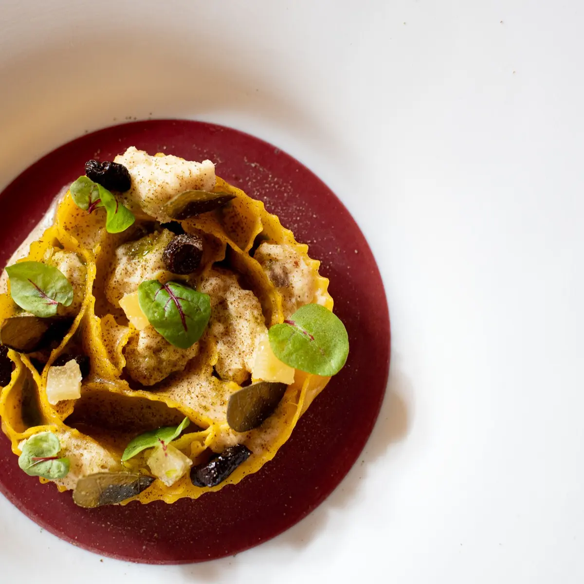 creation thumb for Cartellata di Luccio, lemon, capers and potato foam