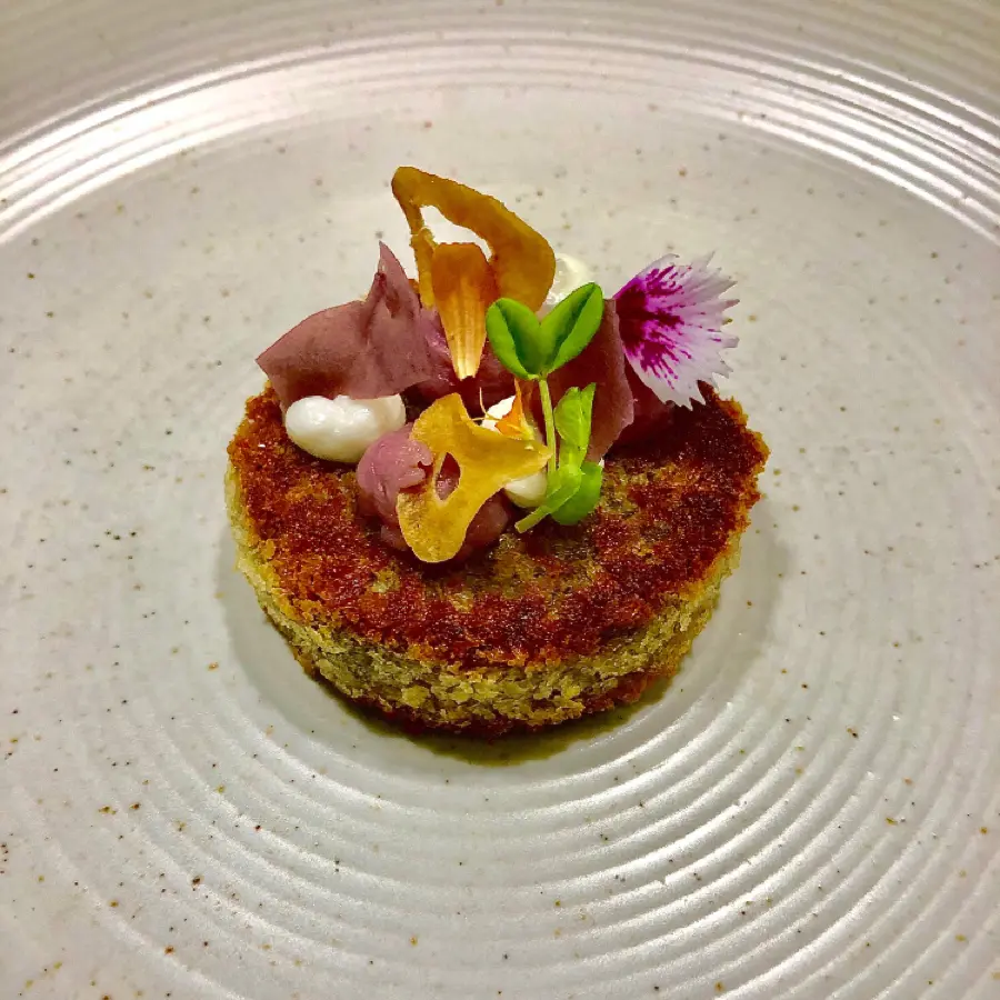 creation thumb for Alheira, sweet potato seeded mustard and garlic