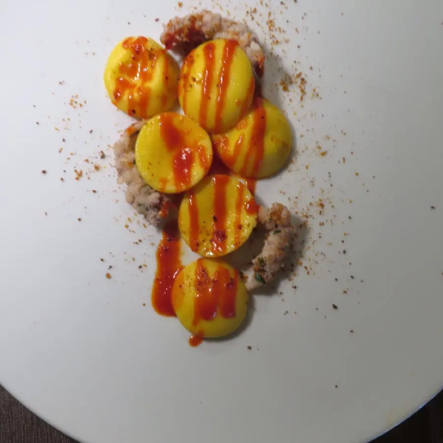 creation thumb for Bottoni di burrata, canocchie, san Marzano