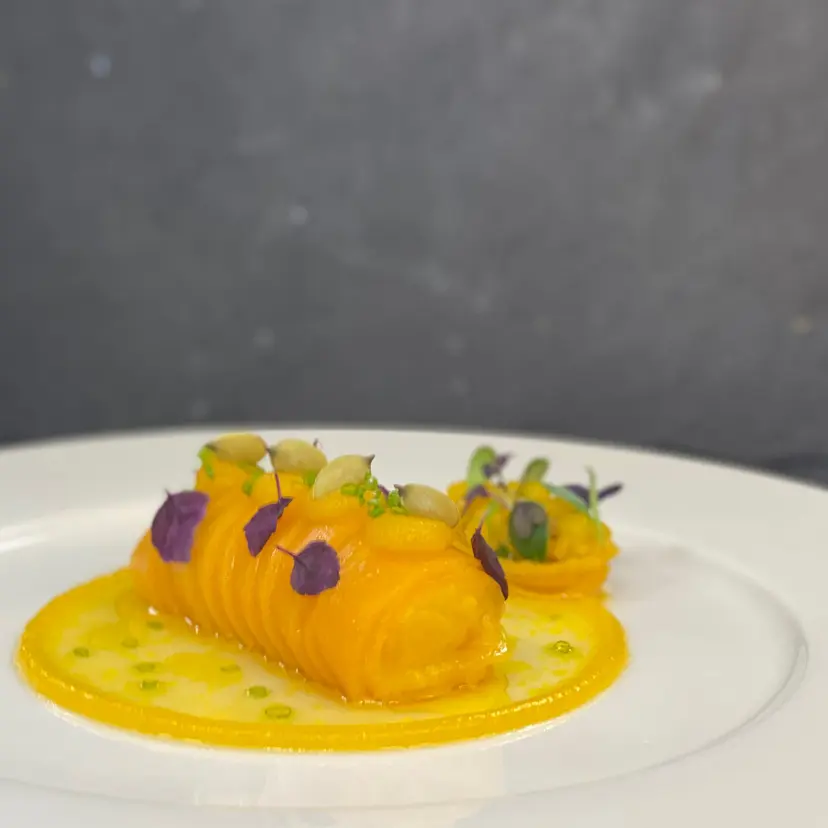 creation thumb for Pumpkin Roulade with Pumpkin Oil & Gel
