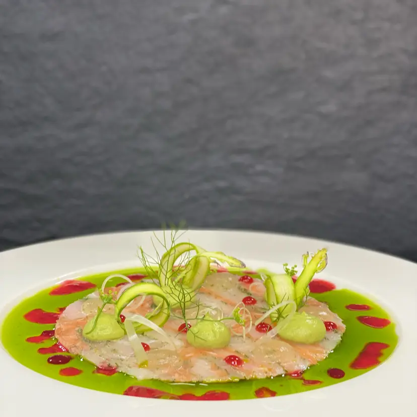 creation thumb for Rock Hind Grouper & Wild Salmon Carpaccio