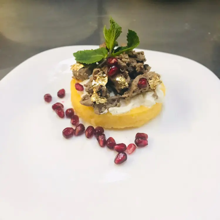 creation thumb for Polenta with chicken livers and gold