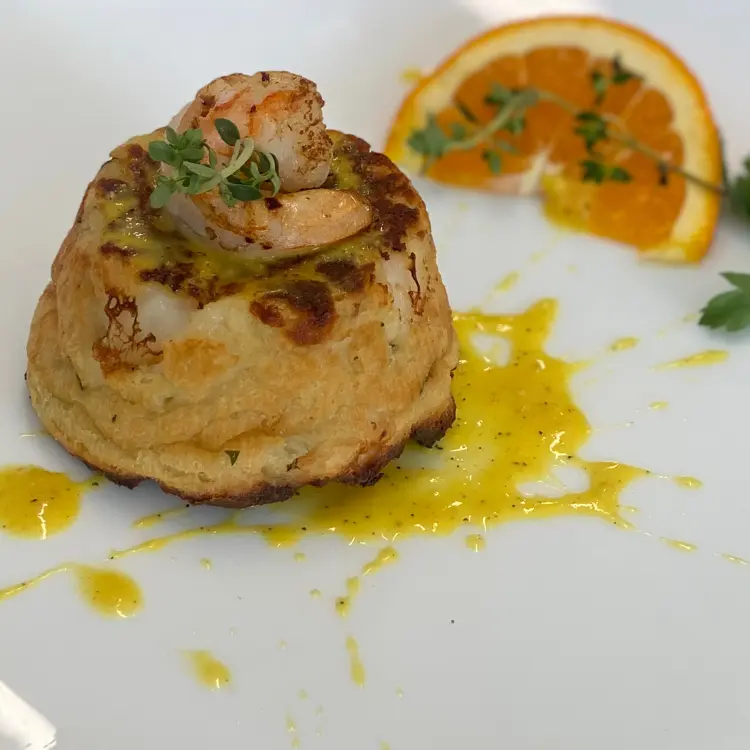 creation thumb for Potato and shrimp pie on a citrus and white pepper sauce