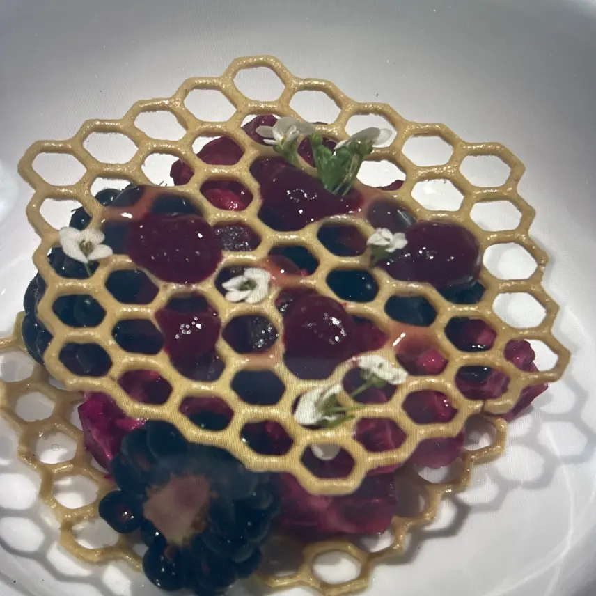creation thumb for Salt Baked Beet Root Tart, Hazelnut, Blackberry and Ver Jus