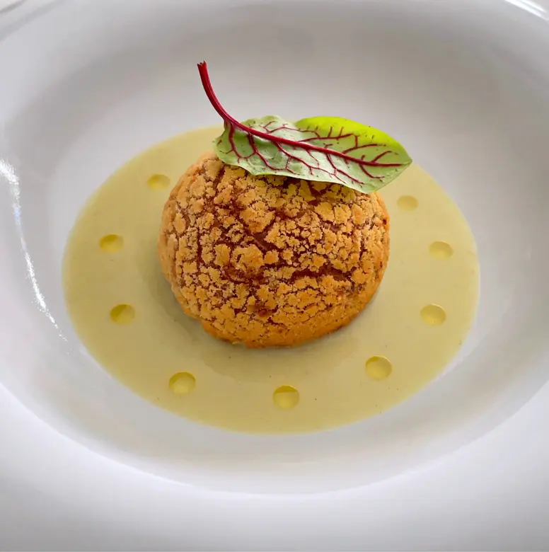 creation thumb for Parmesan Gougere with Potato Leek Soup & Mashed Potatoes