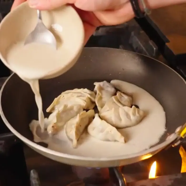 creation thumb for Oxtail Gyozas with Passion Fruit Juice