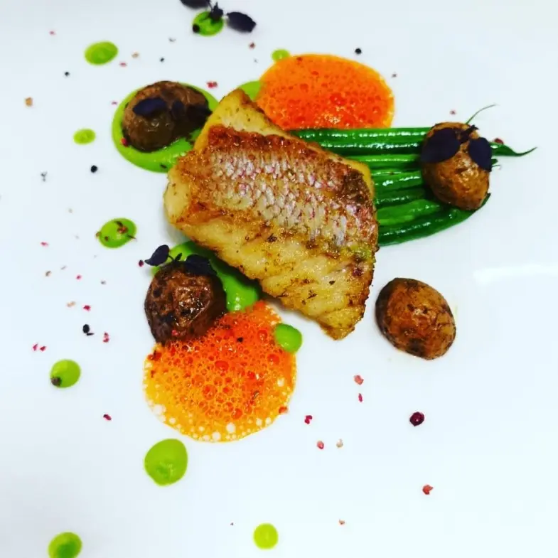 creation thumb for Pan Seared Seabream with Peas Puree and Sauted Beans