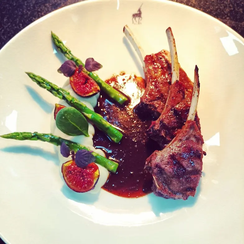 creation thumb for Grilled Lamb and Garlic Mash with Caramelized Figs