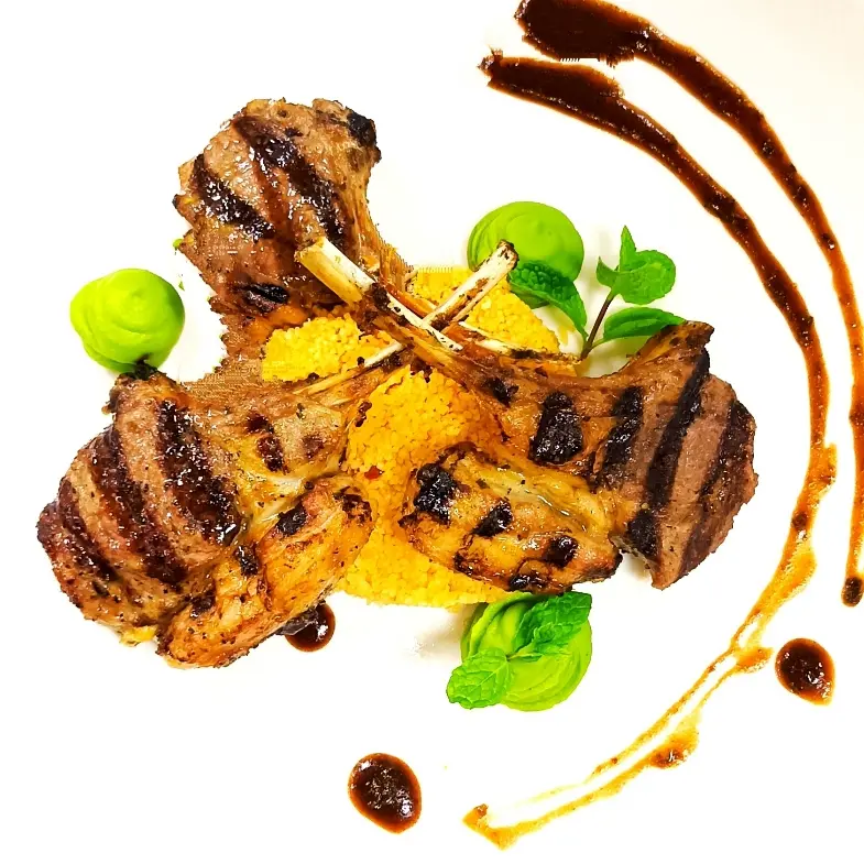 creation thumb for Grilled Lamb Chops with Spicy Cous Cous