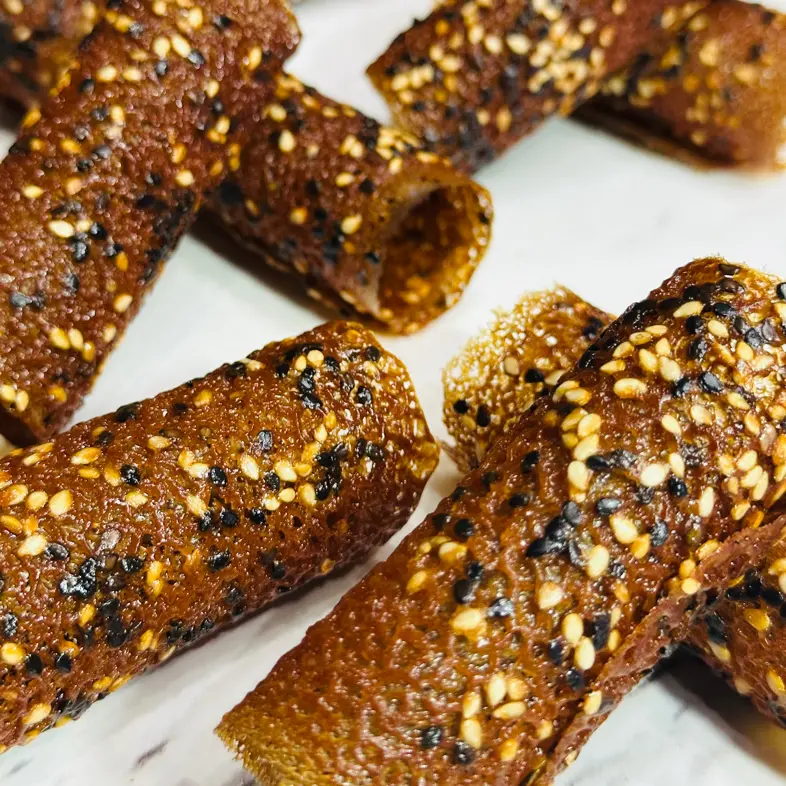 creation thumb for Agave Honey and Sesame Crispy Tuile