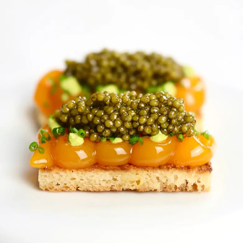 creation thumb for Egg Yolk Cream, Parsley Emulsion, Chives & Caviar 🥚