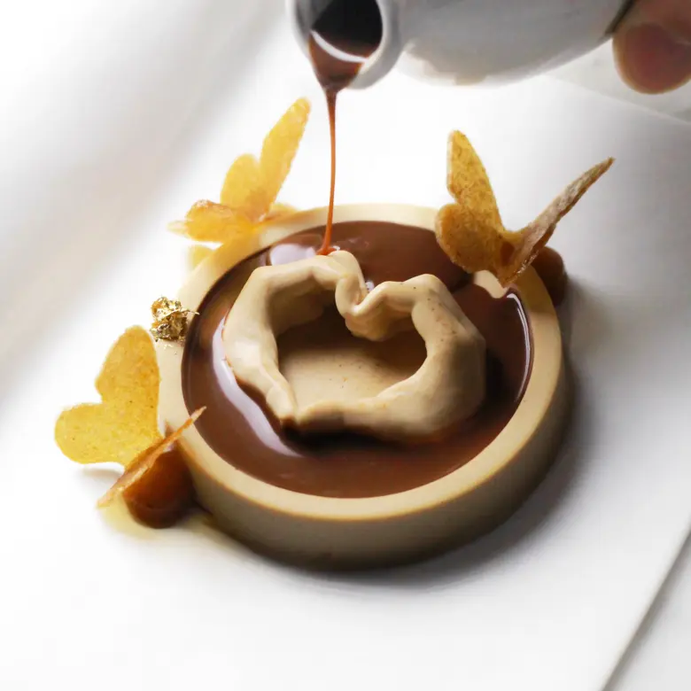 creation thumb for Valentine’s Day Coffee Panna Cotta & Pears