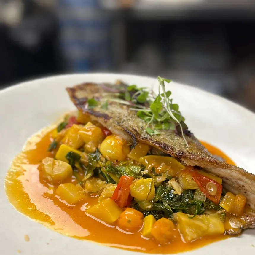 creation thumb for Rainbow Trout W Smoked Succotash