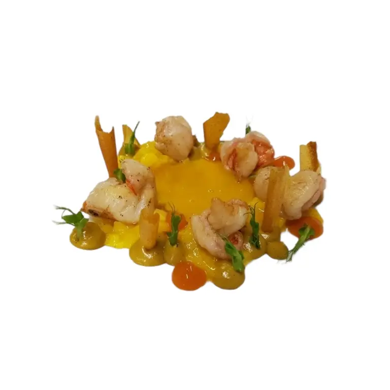 creation thumb for Crevette/Mangue/Curry rouge/Poivron jaune/Vanille