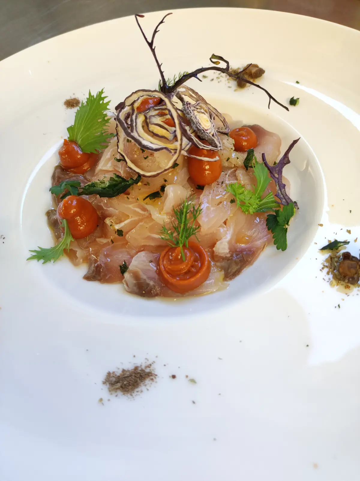 creation thumb for Carpaccio von Amberjack mit Pizzaiola-Sauce