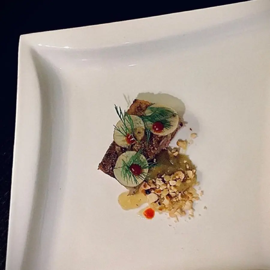 creation thumb for Pan seared duck with apple pickles,purée and roasted hazelnuts