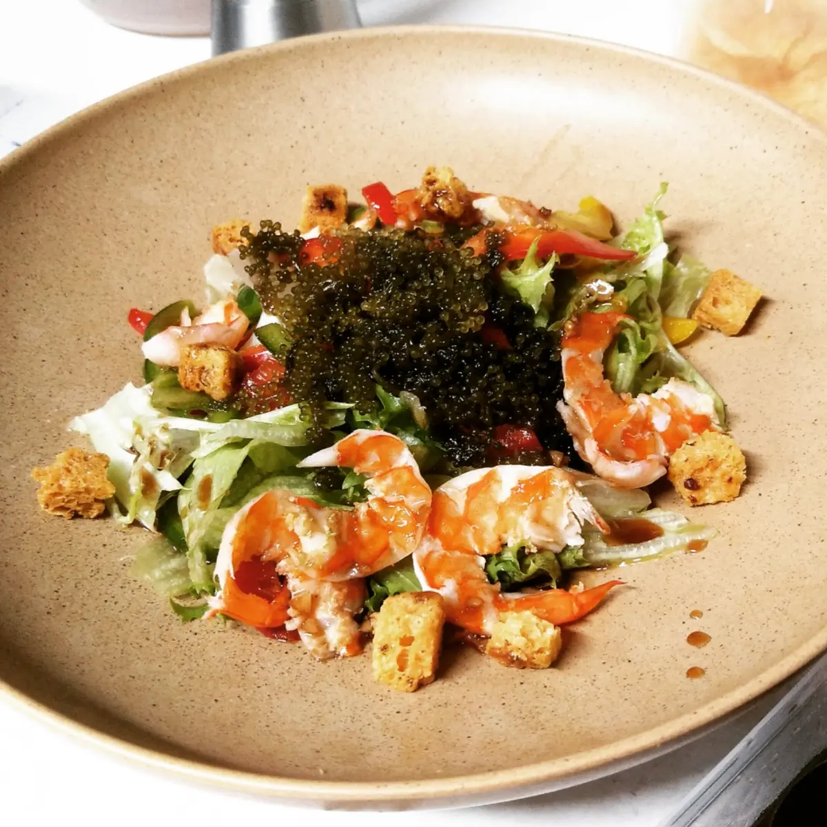creation thumb for Ensalada de algas con langostino