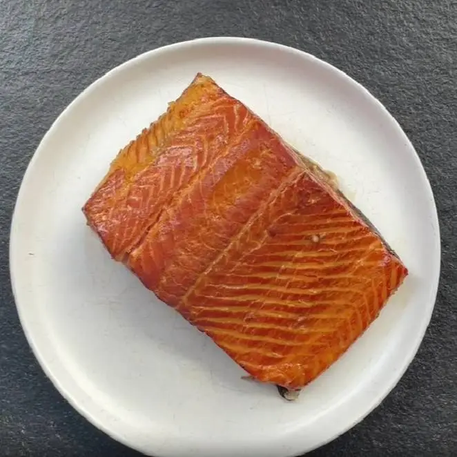 creation thumb for Green tea & mandarin hot smoked salmon