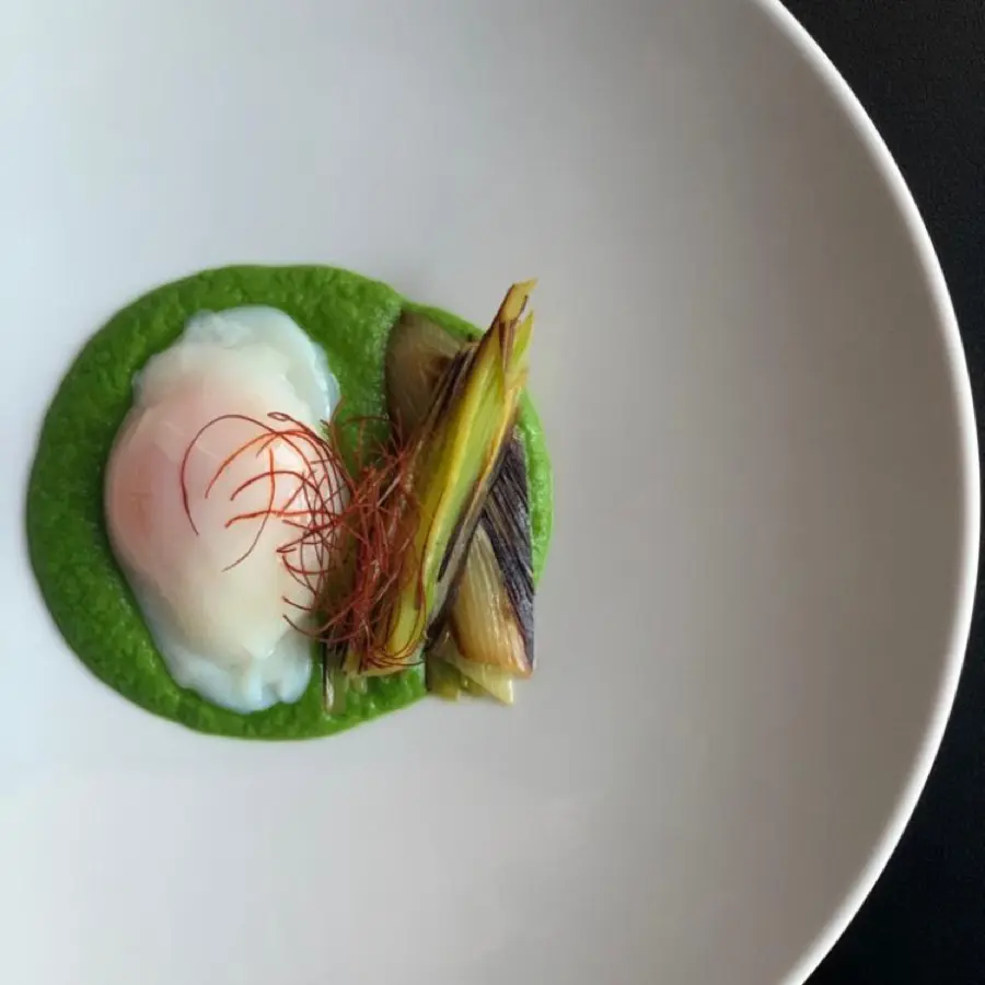 creation thumb for Pochè egg | lettuce sauce | braised leek