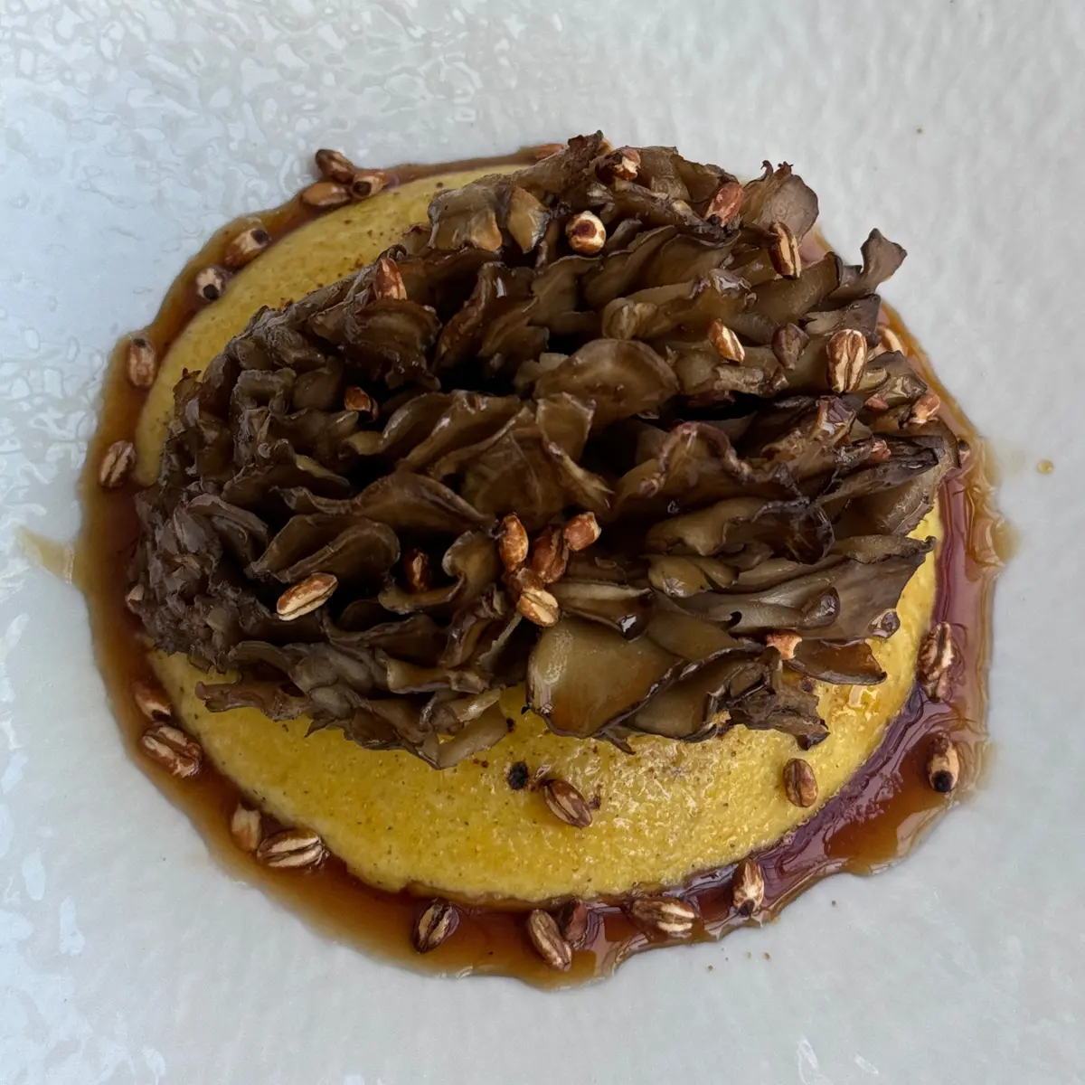 creation thumb for Hen of the Woods with Autumn Truffle Custard and Walnut