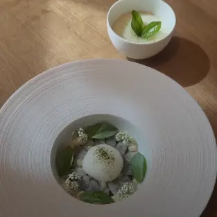 creation thumb for Poached Oyster, Sudachi Gel, Seaweed Tartare and Buttermilk 