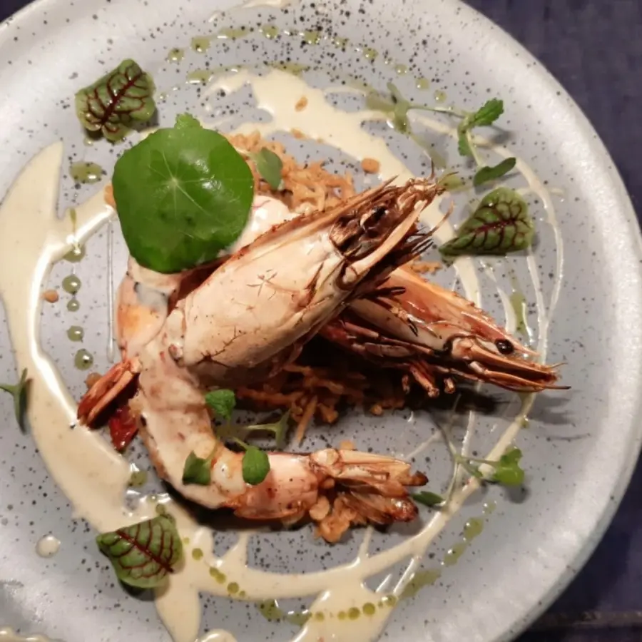 creation thumb for sous vide prawn with lime infuse cream