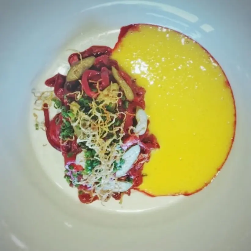 creation thumb for Beef tartare and beet pickles