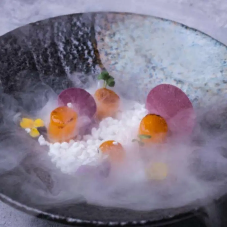 creation thumb for Pumpkin jelly with purple sweet potato and coconut.