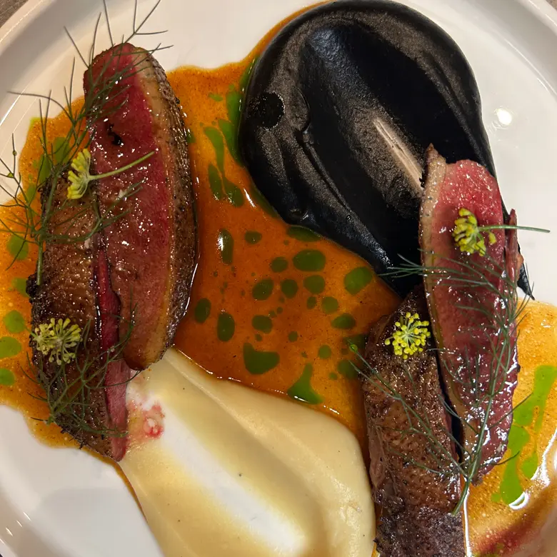 creation thumb for Canard col vert , jus canard au épices , purée de panais