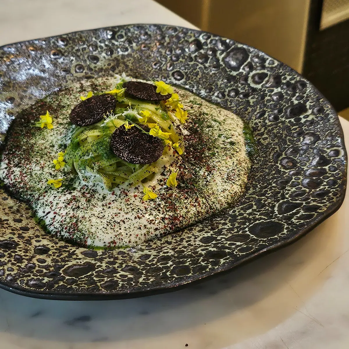 creation thumb for Rutabaga Taglioni with Cauliflower Foam