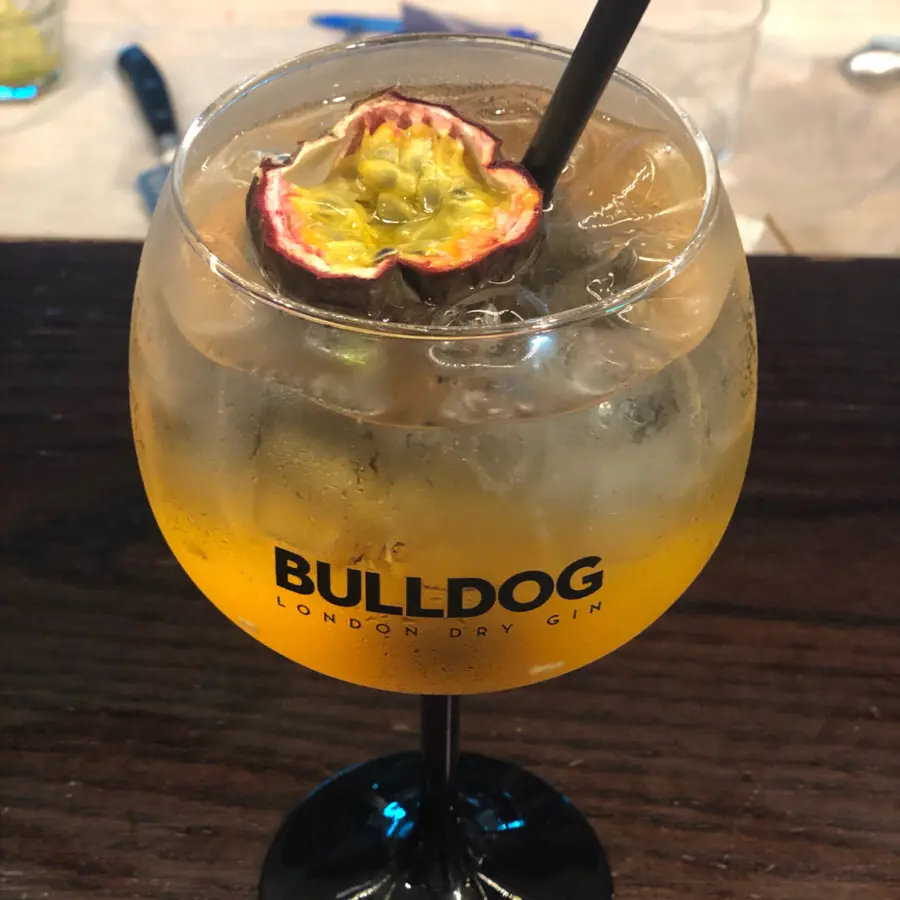 creation thumb for Mezcal+tonic water+passion fruit