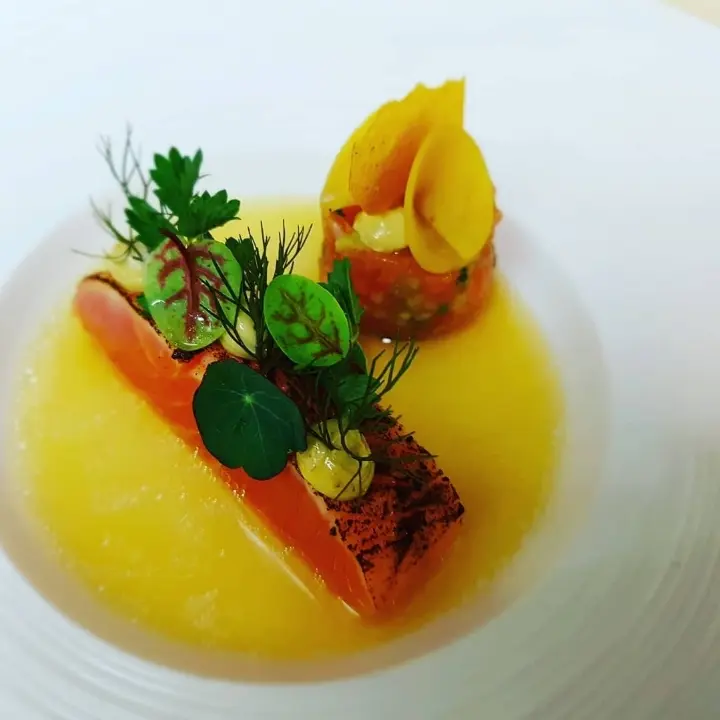 creation thumb for Salmon trout/ rutabagas/ liquorice